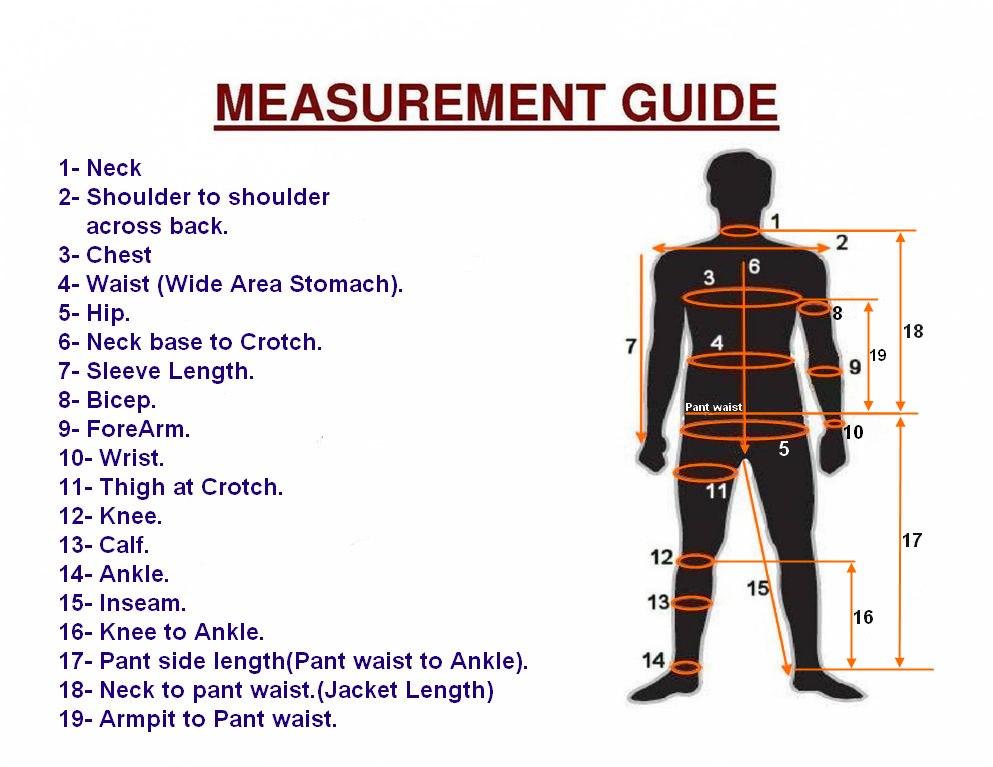 Trouser Measurement Chart